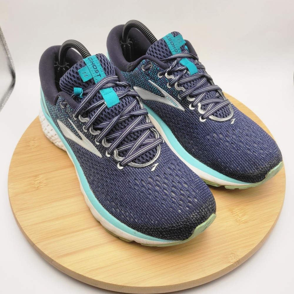 Brooks Ghost 11 Womens Running Shoes Blue Teal 1202771B493 Size 10.5